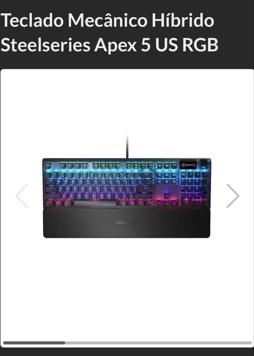 Teclado mecanico hibrido steelseries apex 5