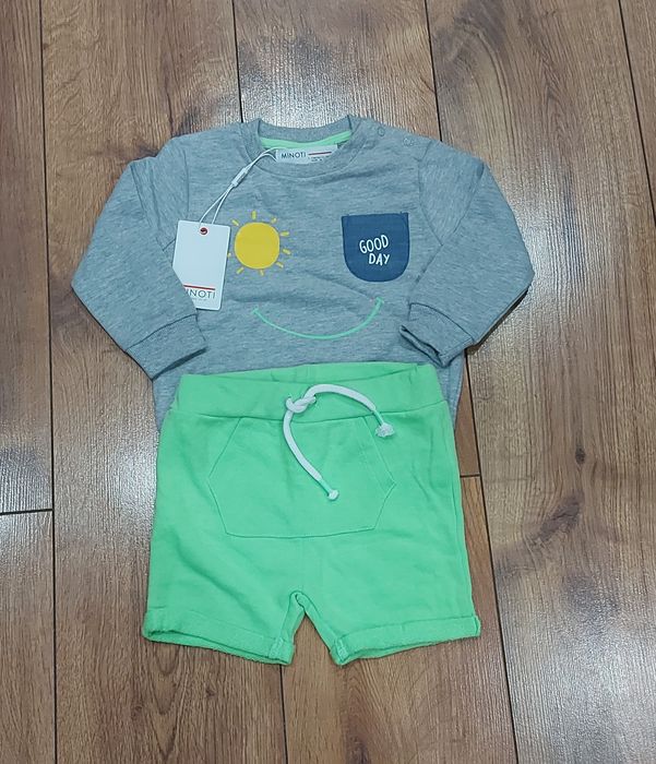 Komplet niemowlęcy bluza i spodenki 74-80