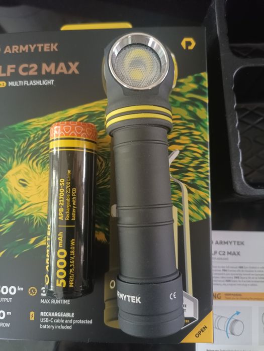 Super Mocna latarka czołowa Armytek ELF C2 MAX 4500LM białe światło