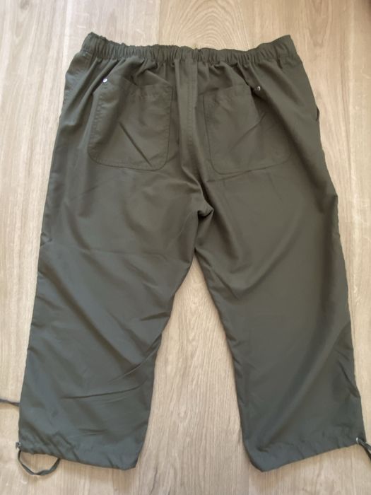 Fabiani 46 3XL ciemno zielone khaki damskie spodenki spodnie capri Vintage