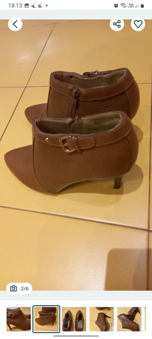 Botki na szpilce brązowe 40 super 26 cm Nowe