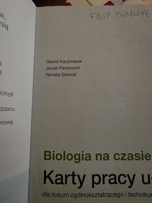 Biologia na czasie 2 karta pracy ćwiczenia
