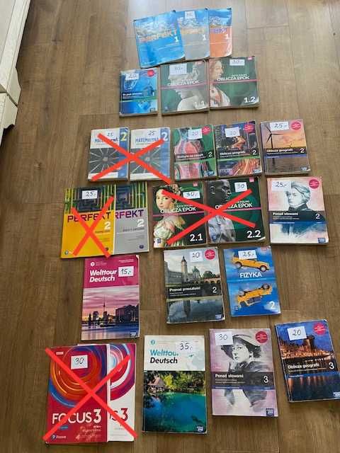 Używane podręczniki klasa 1, 2, 3 liceum i technikum