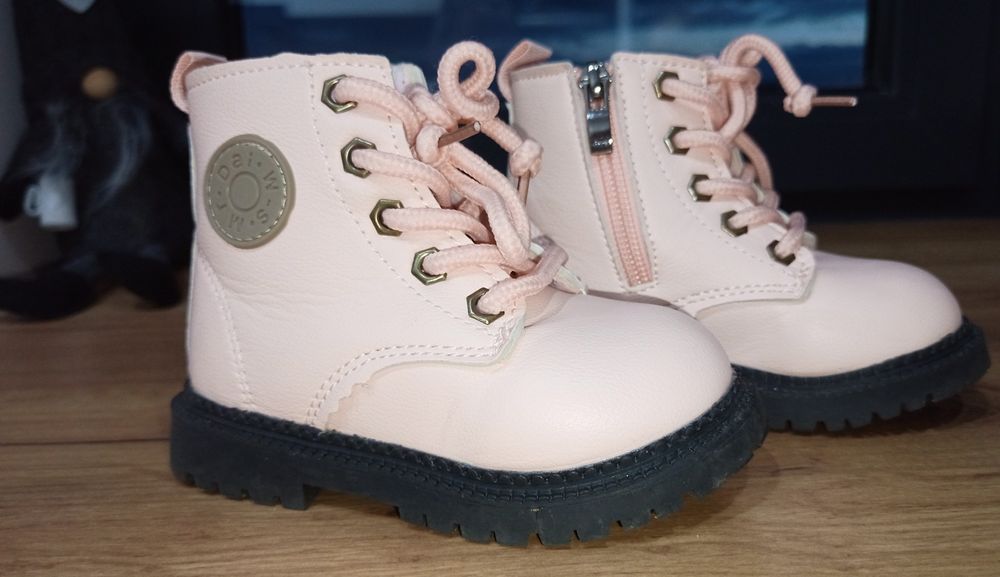 Kozaki botki  różowe 23