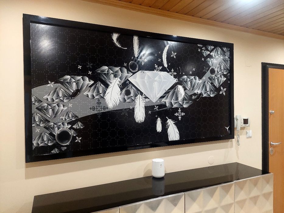 Quadro 200x100 preto e branco