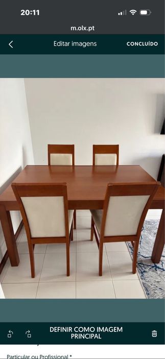 Mesa de sala extensivel (sem cadeiras)