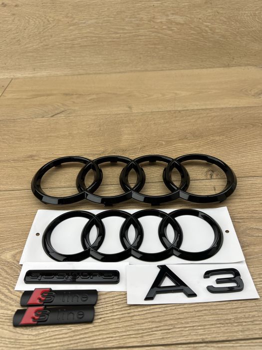 Емблема шильдик значок эмблема  ауді A3 A4 A5 A6 A7 A8 Q3 Q5 Q7 S-line