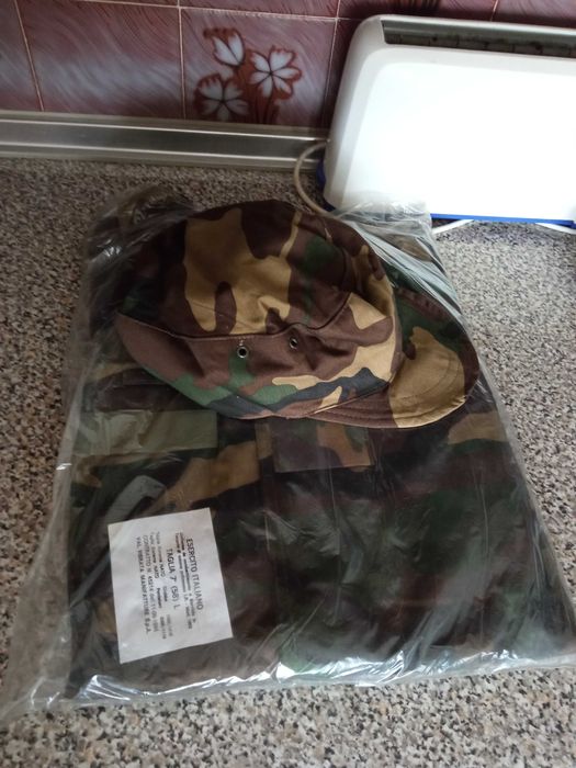 Farda militar de combate Exército Italiano camuflado Woodland Roma 90