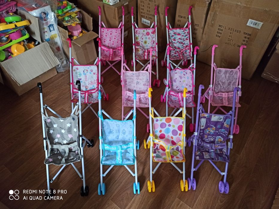 Дитячий візочок коляска дитяча для ляльки пупса тростина трость