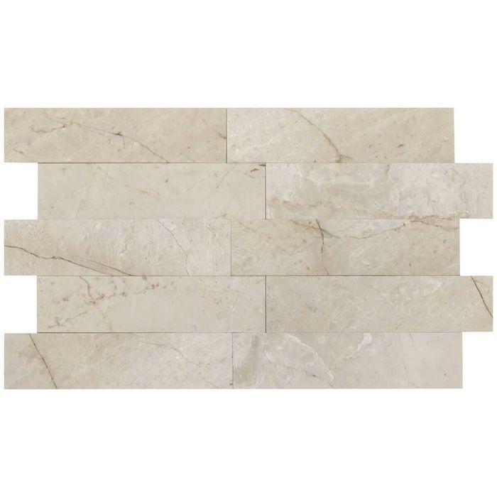 Płytka marmur Lilia Classic szlifowany 30,5x7,5x1 cm cegiełka cegła marmurowa płytka  beżowa matowa posadzka ściana łazienka kamień