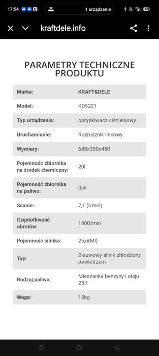 Opryskiwacz ciśnieniowy