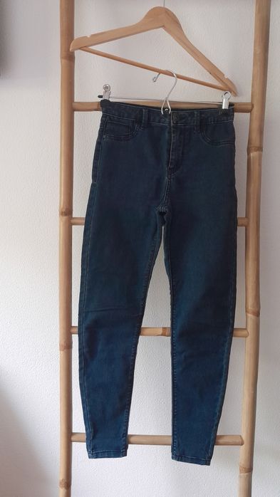 Calças Bershka ganga elástica skinny