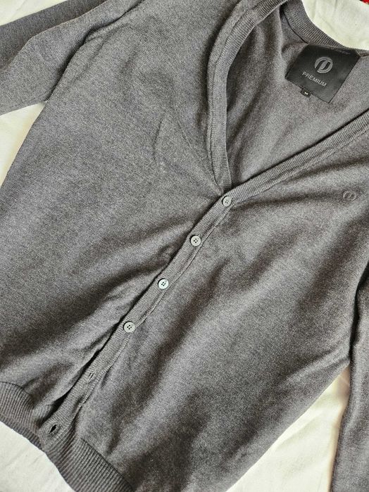 JACK&JONES PREMIUM grafitowy kardigan M