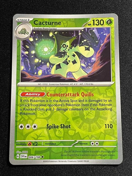 Carta Pokémon Cacturne 6/198 Scarlet & Violet