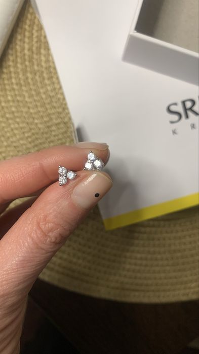 Сережки пусети, срібло, перламутр