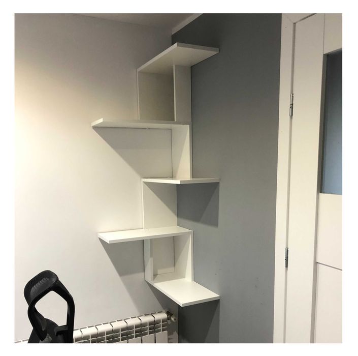 NOWA Pojemna półka narożna wisząca regał na książki