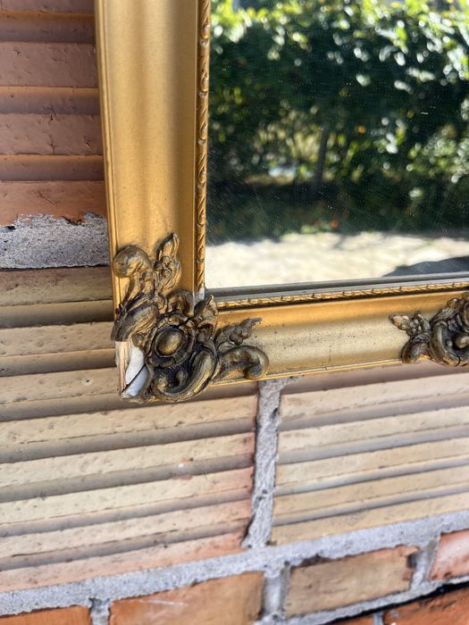 Lustro vintage Antyk dekoracja rama złocona ornamenty