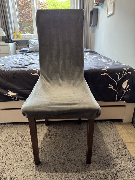 Krzesło ciemny brąz 3 szt