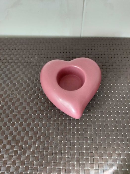 Porta vela em coração