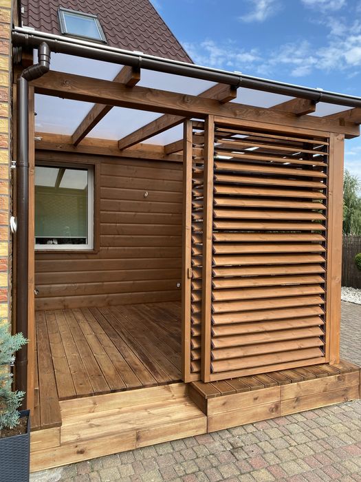 Zadaszenie Taras Wiata Altana Pergola Domek Ruchome Deseczki