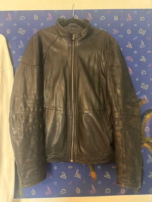 Klasyczna kurtka skórzana biker Hugo Boss r. XXL 56