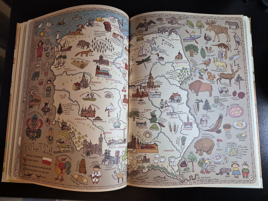 Mapy - książka do nauki geografii dla dzieci.