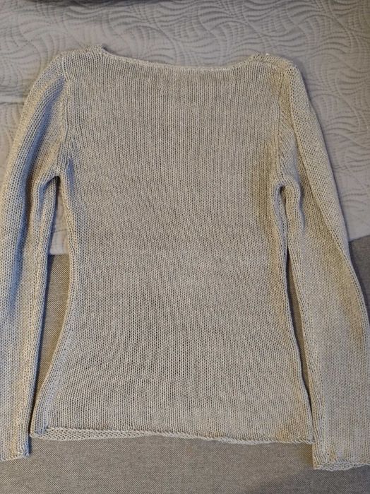 PROMOD sweter z ozdobnymi ćwiekami r  36 S szary