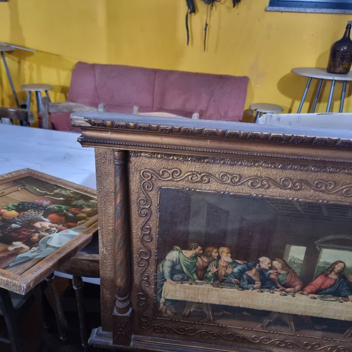 Quadro antigo ultima ceia