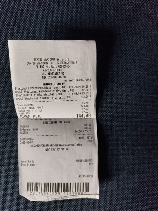 Biustonosze Tchibo PROMOCJA-niższa cena!!!