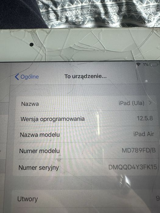 Ipad Air uszkodzona szybka