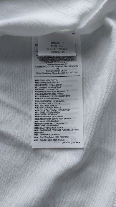 Biały t shirt Converse