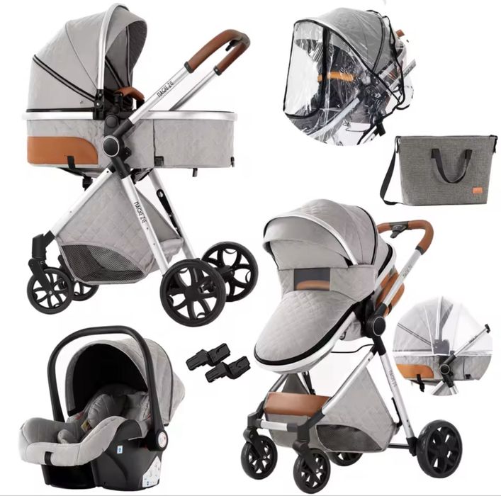 Carrinho de bebê 3 em 1, carrinho de bebê leve, portátil.