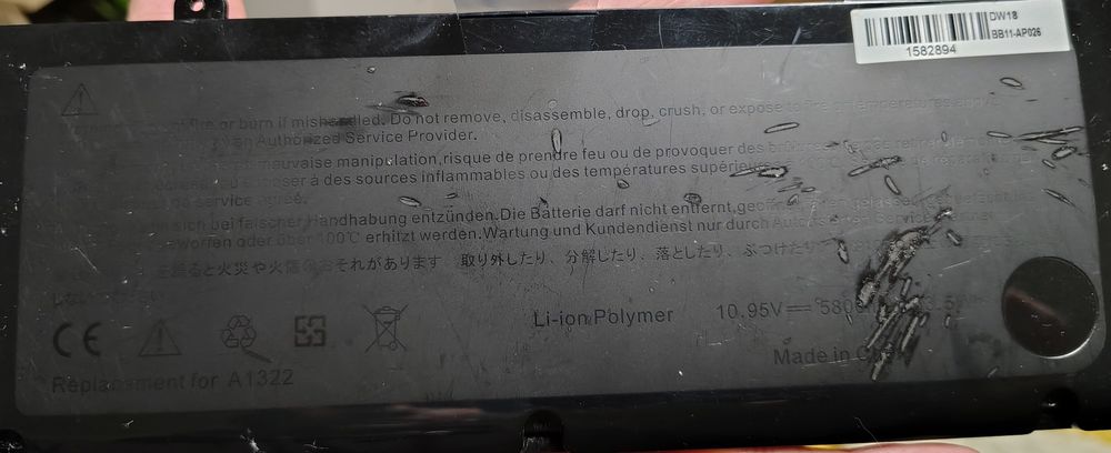 Bateria para Portátil Apple A1322 MacBook Pro 13