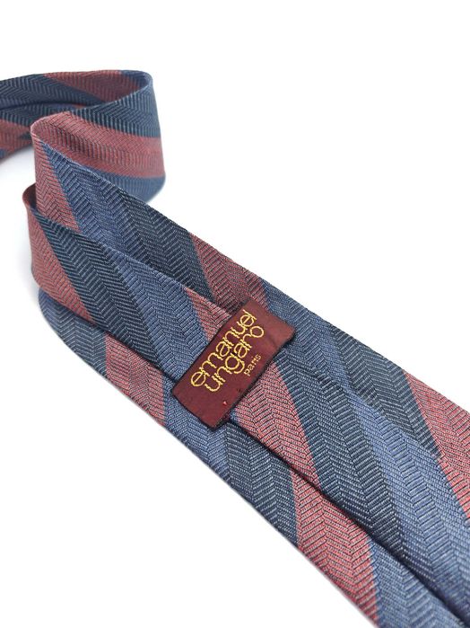 Ungaro Paris włoski lniany jedwabny krawat ady63