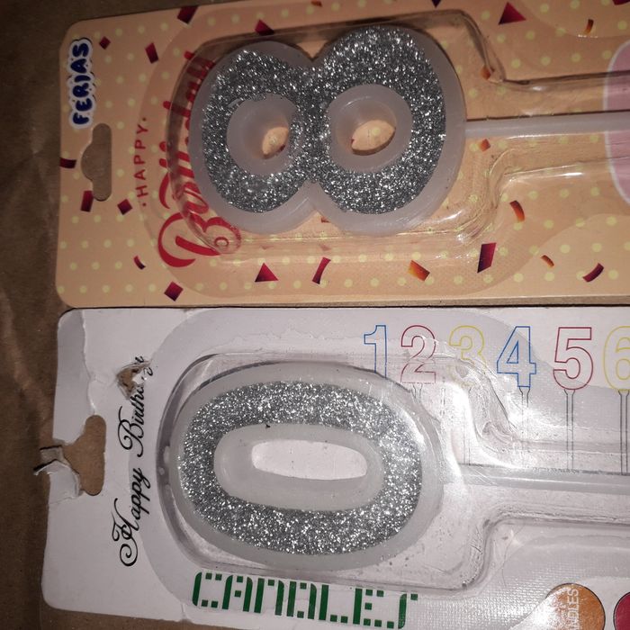 Цифри свічки  на торт 0,7 8