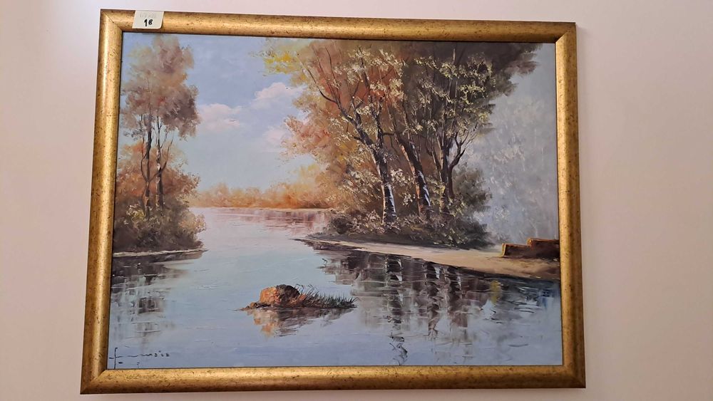 5 QUADROS, de autores diversos, óleos, BOM PREÇO