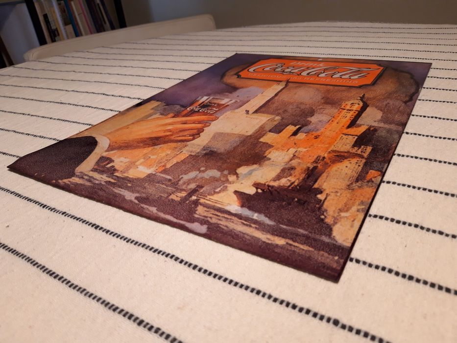 Cartaz/Poster/Quadro em metal com imagem vintage da Coca-Cola