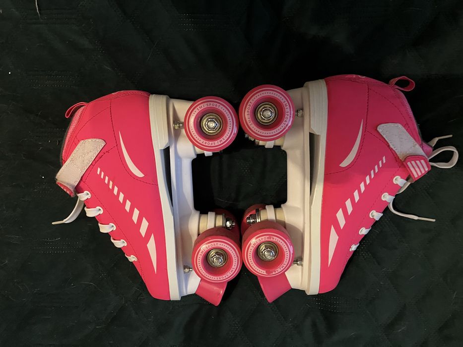 Wrotki, rozowe, stan bardzo dobry roz. 36