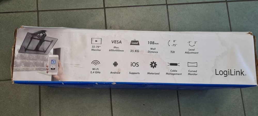 Uchwyt sufitowy do telewizora  Logilink Wi-Fi Smart TV  BP0159A z pilotem - nowy