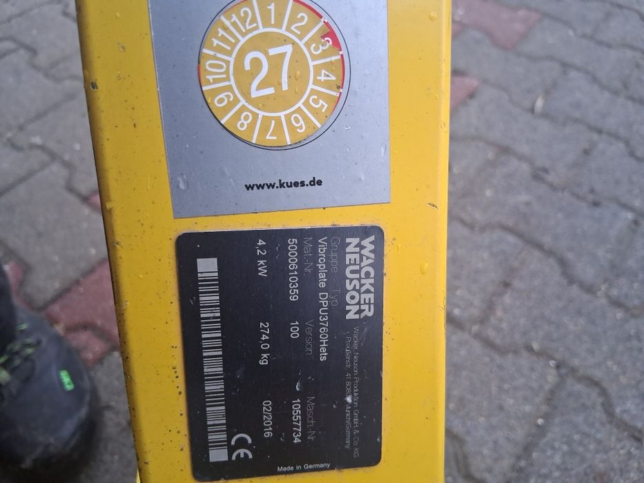 Zageszczarka wacker dpu3760