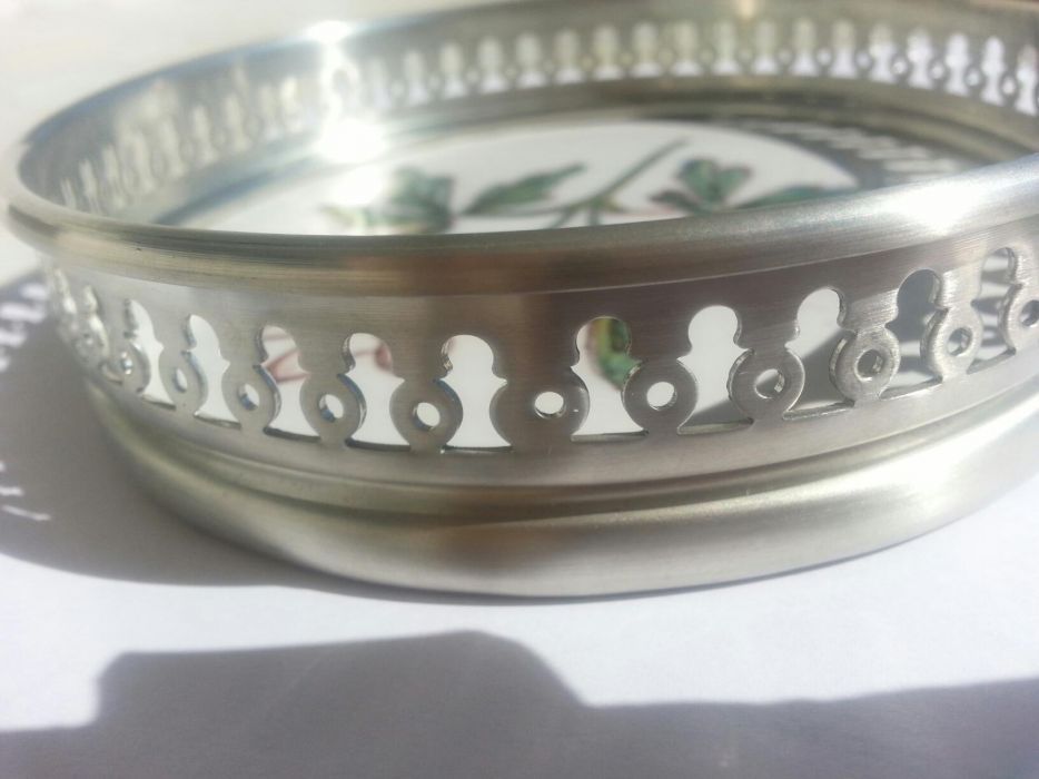 Base garrafa de estanho cerâmica pintado