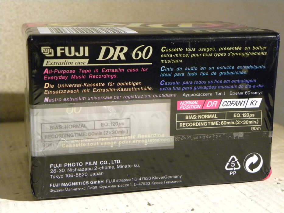 NOWE 5 pak FUJI DR 60 normal position 5 kaset magnetofonowych