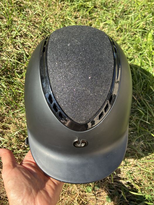 Kask jeździecki Equus czarny z brokatem S 53-56 cm