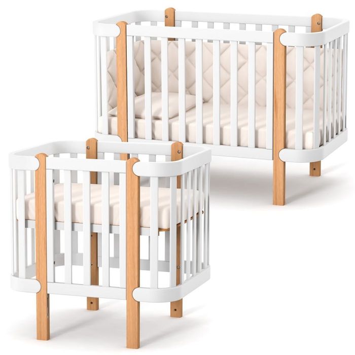 Łóżeczko Veres Monaco białe / 80x60 cm / 120x60cm