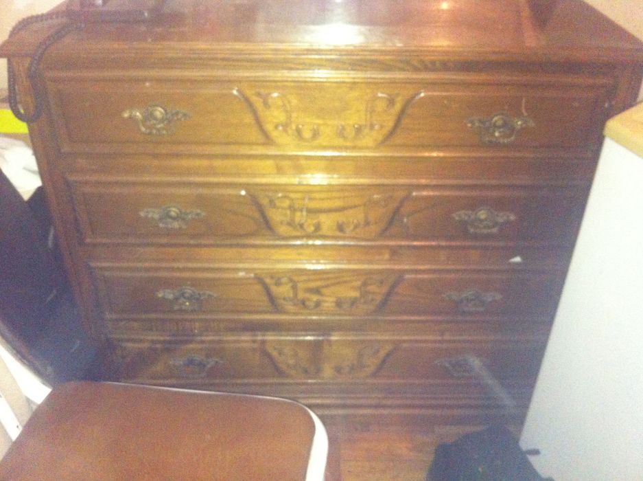 Conjunto móveis para quarto madeira castanho