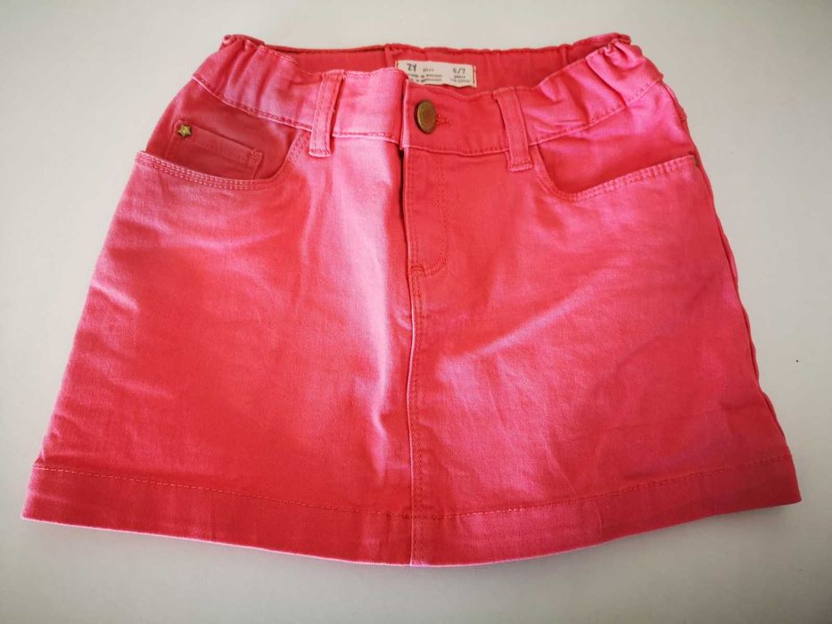 Saia ganga menina rosa - cintura ajustável - ZY - 6-7 anos