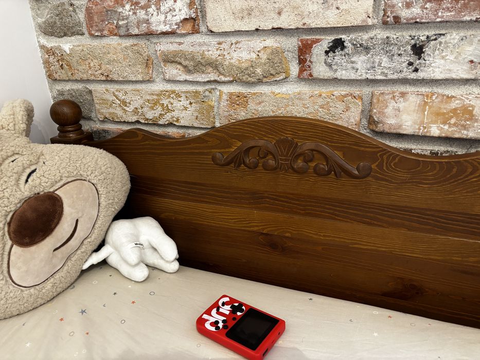 Łóżko drewniane 200x80, styl loft / rystykalny