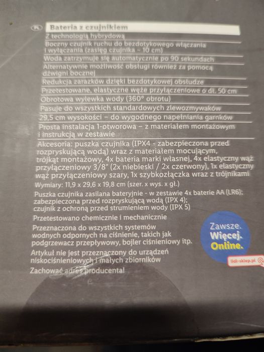 Bateria kuchenna z czujnikiem z technologią hybrydową