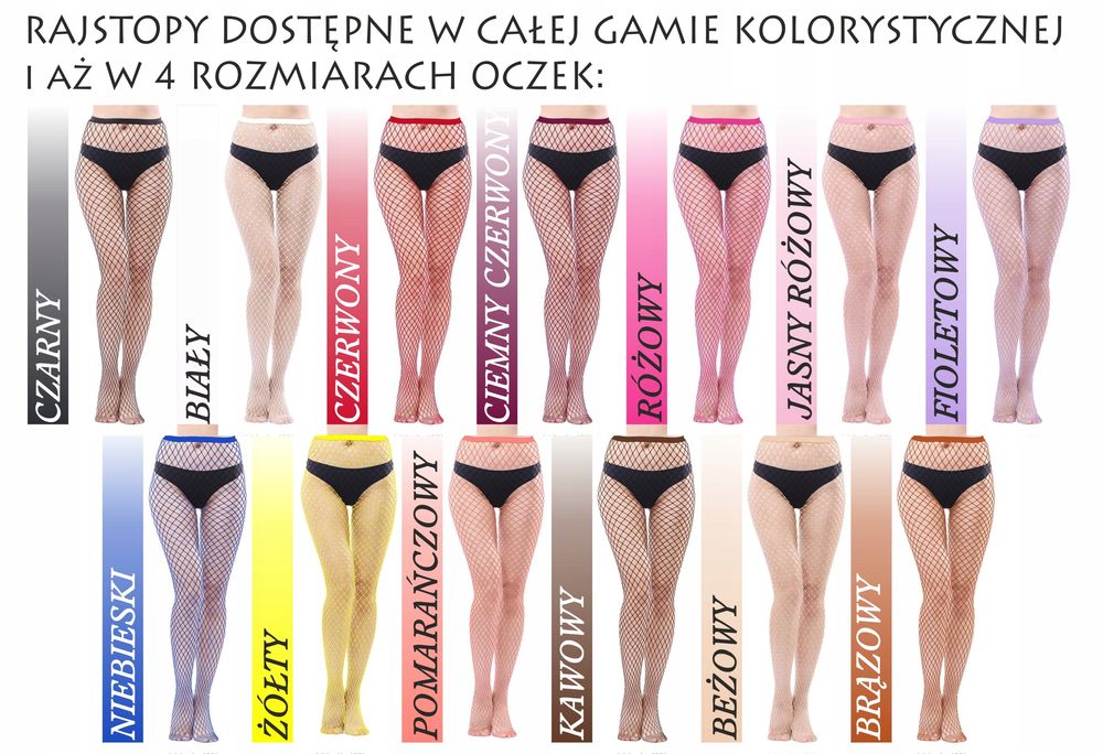 Seksowne rajstopy gładkie siatkowe kabaretki duże oczka L jasny różowy