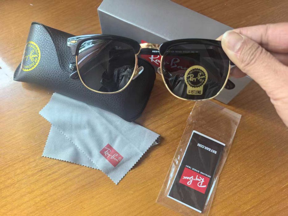 Okulary Ray-Ban Clubmaster RB3016, ochrona UV400, soczewki G-15,  etui